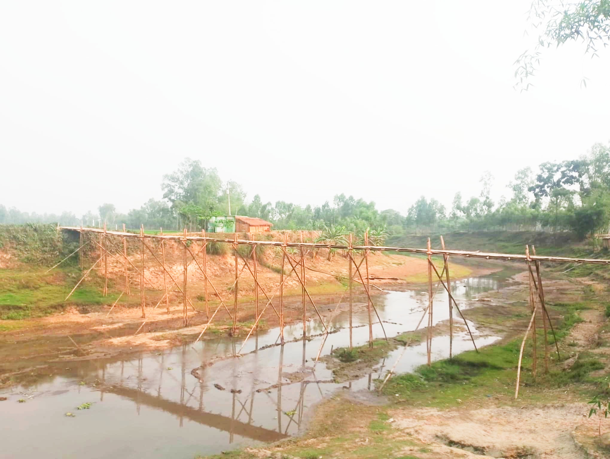 ২৫ হাজার মানুষের যাতায়াতের ভরসা বাঁশের সাঁকোটি ৫৩ বছরেও হয়নি স্থায়ী সেতু 